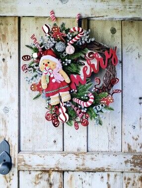 Gingerbread Christmas wreath